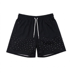 Pantalones Cortos de Hombre al por Mayor, Estilo Vintage, Desgastados por el Sol, con Bolsillos con Cordón y Estampado, Ropa Urbana - Product Image 2