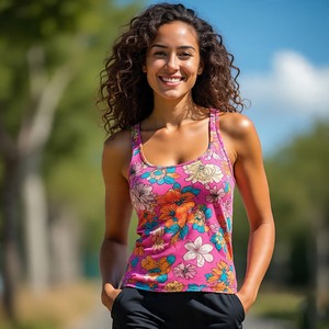 Summer Sublimation Vest Women Yoga Sleeveless Fitness Running Wear Exercise Graphic Print Tank Tops <b>Ladies</b> - Product Image 1