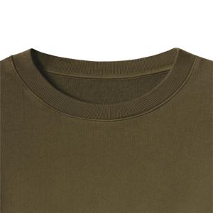 Sweat-shirt de sport à col rond, chaud et confortable, coupe ample 77% coton 23% polyester recyclé, noir jais - Product Image 3