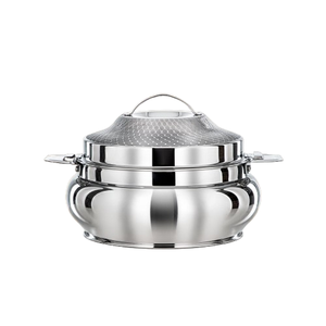 Cacerola de acero inoxidable de estilo árabe con tapa de diseñador, diseño increíble, regalos de inauguración de la casa, vajilla de lujo - Product Image 1