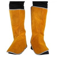 Protège-jambes de travail du cuir industriel pour hommes et femmes Gants de sécurité en cuir fendu de vache pour les travaux de soudage et de construction
