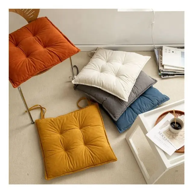 Imbottitura solida imbottita cuscino per sedia morbida in cotone ricamato imbottito cuscino per ufficio casa auto giardino Sun Lounge cuscino per sedile in vendita