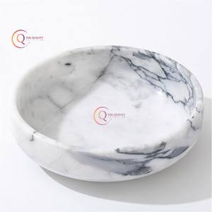 ชามเสิร์ฟสลัดผลไม้ทำจากหินอ่อนธรรมชาติสีขาวดีไซน์แฟนซีชามเสิร์ฟบะหมี่ญี่ปุ่น - Product Image 4