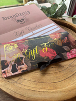 Impression de portefeuilles-cadeaux de luxe en feuille d'or, bons d'affaires personnalisés UV pliés, certificats cadeaux de salon en papier d'art