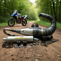 Nouvelle embout d'échappement de moto de rue à gros diamètre en acier inoxydable argenté de l'usine Marmitta Zuera pour rénovation/amélioration, Italie