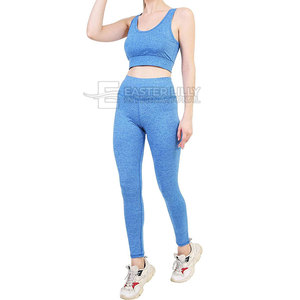 Conjunto de yoga a la moda para mujer, leggings de cintura alta y sujetador deportivo, ropa de fitness hecha a medida - Product Image 4