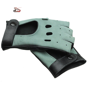 Guantes de cuero de medio dedo personalizados Equipo de verano transpirable para exteriores para uso diario Hecho en Pakistán - Product Image 2