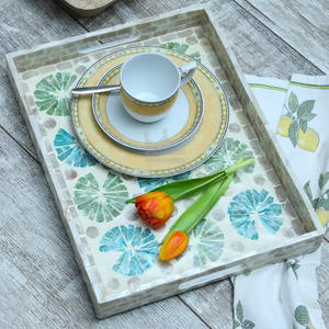 Décoration de fête Eid Mubarak nacre plateau de service pour dessert chocolat affichage vaisselle essentiel pour les occasions festives - Product Image 6