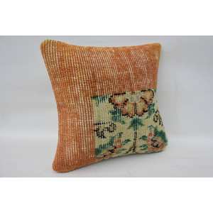 Coussin Kantha en laine multicolore patchwork 12x12 pouces Coussin décoratif tissé avec motif vintage - Product Image 2