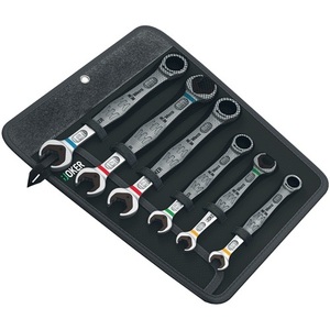 Jeu de clés à cliquet à fourche WERA Joker 6 pièces 10-19 mm droites avec clés blanches - Product Image 3