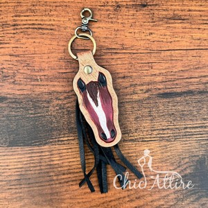 Llavero de cuero con flecos personalizado occidental, llavero de cuero genuino, llavero de vaquera, llaveros de cuero de lujo - Product Image 1
