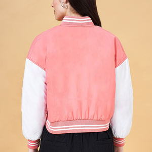 Veste d'hiver pour femme, style varsity, avec capuche, en polaire polaire, à cordon de serrage, pour l'extérieur - Product Image 2