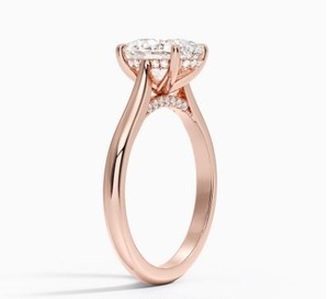 Anillo de Compromiso con Diamante de Corte Ovalado, Clásico para Mujer, Diamantes Cultivados en Laboratorio - Product Image 4