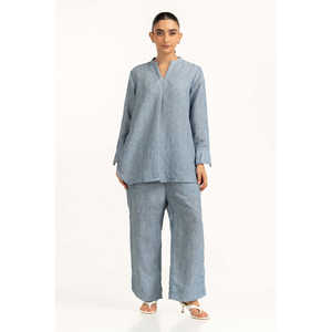 ชุดเซ็ตเสื้อผ้าไหมพรมย้อมสี รุ่น IPST-55158 ชุดลำลอง 2 ชิ้น กางเกงขาสั้นเหนือเข่า ไซส์ XS & XXS สำหรับฤดูใบไม้ผลิ/ฤดูร้อน - Product Image 3