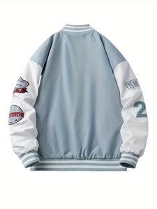 Veste en duvet en laine Letterman University de haute qualité sur mesure grande taille prix de gros avec logo veste pour hommes - Product Image 4