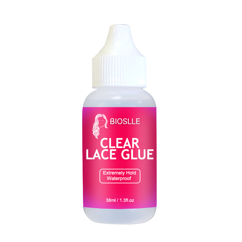 Private Label 38ml Strong Hold Waterproof Clear Lace Glue Adhesive For Hair Extensions Wig Toupee Tape