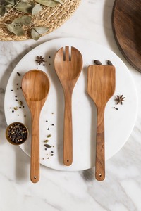 Cuchara de Madera Tallada a Mano, Tenedor de Madera, Cucharones de Madera para Cocinar, Utensilios de Cocina para el Hogar, Restaurante, Fiesta, Boda, Mesa - Product Image 2