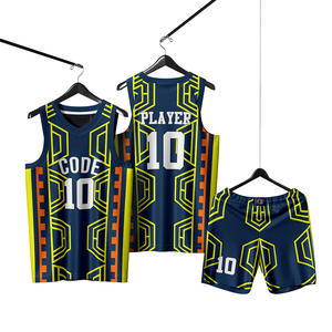 Personalizado Hombres Nuevo Patrón Personalizado Baloncesto Kit Equipo Club Baloncesto Uniforme Nuevo Diseño Uniforme de Baloncesto con bajo Moq - Product Image 1