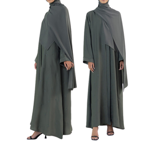 ชุดอาบายายาวสไตล์ดูไบสำหรับผู้หญิงสีทึบเดรสอิสลามอาหรับตุรกีชุดสวดมนต์ขนาดพิเศษสำหรับมุสลิมแบบดั้งเดิม2024 - Product Image 1