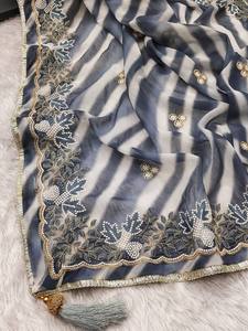 Tissu élégant indien Bollywood élégant impression numérique fantaisie saree Georgette le plus vendu chemisier sari exclusif vêtements ethniques fantaisie - Product Image 5