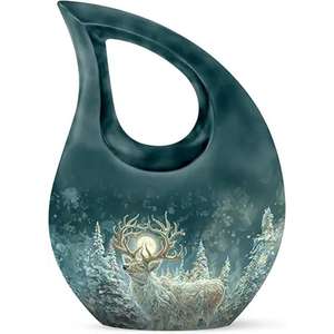 Urnas de lágrima para adultos de aluminio de diseño colorido de alta calidad para uso de cremación precios bajos urnas de lujo de Metal funerario hecho India 2025 - Product Image 3