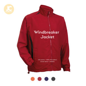 Coupe-vent unisexe à fermeture éclair complète OREN SPORT Veste unie Microfibre 125 grammes Coupe-vent à séchage rapide - Product Image 1