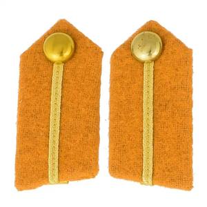 OEM personalizado escarlata amarillo negro hoja bordada Gorget Collar parche cosido fieltro diamantes de imitación amarillo hoja Collar parches - Product Image 1