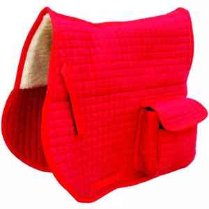 Sous-selle d'équitation respirante avec ventilation en maille, sous-selle de dressage carrée avec personnalisation de la marque et poche latérale - Product Image 4