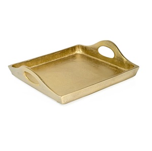 Plateau en métal décoratif avec poignée Plateau de service pour aliments et boissons Plateau en métal sur mesure pour le stockage et l'organisation de la maison - Product Image 5
