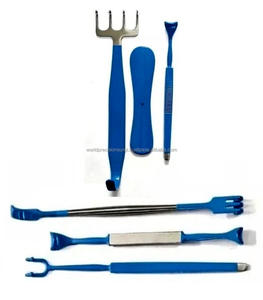 WORLD PRECISION SURGICAL Ensemble de rétracteurs chirurgicaux manuels isolés, 6 pièces, en acier inoxydable bleu, instruments chirurgicaux orthopédiques - Product Image 3