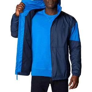 Veste coupe-vent réversible personnalisable pour hommes et femmes, veste en toile à capuche, fermeture éclair réfléchissante sur le devant, anti-UV, coupe-vent pour une utilisation en extérieur - Product Image 4