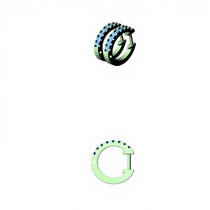 Round Moissanite U-Cut <b>Huggie</b> Hoop Earrings 925 Sterling <b>Silver</b> - Product Image 1
