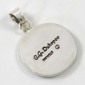 Pendentif en argent sterling avec incrustations de lapis, turquoise Kingman et rosarita - Product Image 3