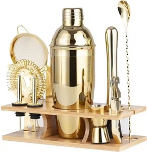 Ensemble de shaker à cocktails en acier inoxydable 10 pièces, compatible lave-vaisselle, accessoires de bar pour la maison, le restaurant et l'hôtel - Product Image 2
