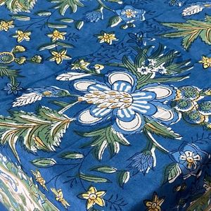 Traditional Jaipuri Luxury Hand Block Printed Floral <b>Table</b> <b>Cover</b> Soft Cotton for Weddings Parties Home Use - Product Image 5