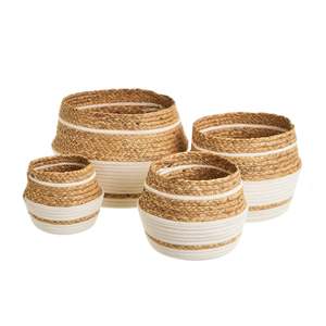 Gran oferta, cesta de decoración de jacinto de agua, organizador de almacenamiento, tejido a mano duradero, otras decoraciones para el hogar - Product Image 1