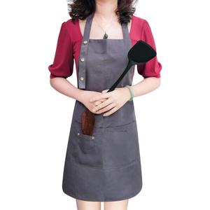 ผ้ากันเปื้อนบาร์บีคิวผ้าแคนวาสแบบหนา พร้อมช่องใส่เครื่องมือหลายช่อง สายรัดปรับได้ เหมาะสำหรับการย่างกลางแจ้ง - Product Image 1
