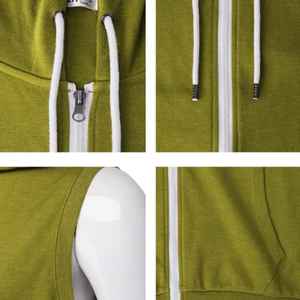 Gilet à capuche d'hiver en polaire pour hommes avec sérigraphie pour bouffée Design solide Poche Nouveau style surdimensionné avec design - Product Image 5