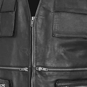 Chaleco de Cuero para Hombre de Diseño Personalizado, Chaleco de Cuero para Hombre con Color Personalizado, Chaleco de Cuero sin Mangas para Hombre Estilo Urbano - Product Image 6