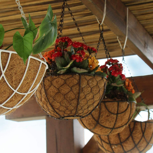 Eco-friendly coco coir <b>liner</b> <b>for</b> hanging metal flower & plant basket best price coconut fiber basket <b>liners</b> - Product Image 3