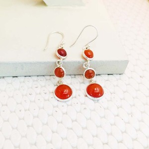 Women's Fashion 925 Sterling <b>Silver</b> <b>Huggie</b> Earrings Wholesale Indian Carnelian Jewelry Elegant 925 <b>Silver</b> Accessories - Product Image 1