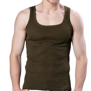 Hot Sale Ribbed tank Top <b>Men</b> Cotton tank Tops Sports Breathable <b>White</b> Gym <b>Men's</b> <b>Vest</b> - Product Image 1