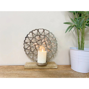 เชิงเทียนไม้สำหรับใช้บนโต๊ะอาหารแท่นวางชาอะลูมิเนียมดีไซน์สวยงามทำด้วยมือขายส่งในราคางานอีเว้นท์ - Product Image 4