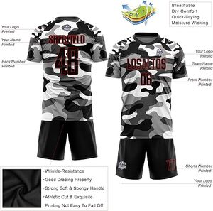 ชุดเสื้อฟุตบอลของทีมชุดเครื่องแบบสำหรับนักฟุตบอลเสื้อเจอร์ซีย์ปรับแต่งได้ตามต้องการ - Product Image 2