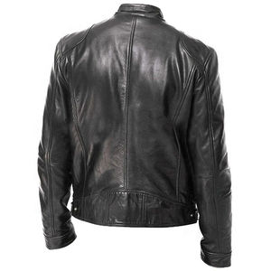 Chaqueta de Cuero de Oveja Genuina de Alta Calidad, Chaqueta de Motociclista de Cuero para Hombre, Color Negro, Chaqueta de Cuero 2026 para Hombre - Product Image 6