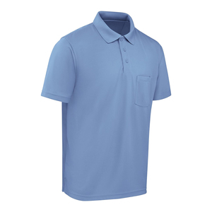 <b>Men's</b> Solid Knitted O-<b>Neck</b> for Shirt Polyester/Cotton 210 GSM Short Sleeve Breathable Lightweight Casual Pique Collar - Product Image 2