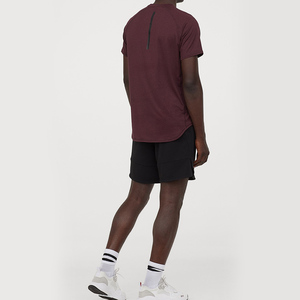 T-shirt en coton uni pour homme, structure de tissage fine, imprimé, lisse, durable, ajusté, toucher doux - Product Image 3