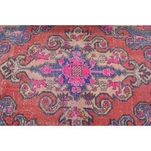 Turkish Area Rug, 4.3x6.6 ft Vintage Rug, <b>Red</b> <b>Wool</b> Rug - Product Image 5