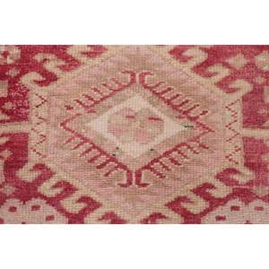 Vintage Accent Rug, 3.3x6.1 ft Turkish Rug, <b>Red</b> <b>Wool</b> Rug - Product Image 5