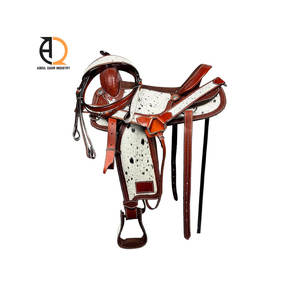 Selle de cheval de course western anglaise de qualité confortable, fabriquée à la main en cuir - Product Image 6